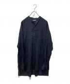 HEUGNユーゲン）の古着「Morris LINO silk Jqd SHIRT104」｜グレー