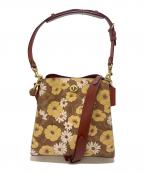 COACHコーチ）の古着「ウィロウ 花柄 シグネチャー 2WAY ショルダーバッグ ポシェット」